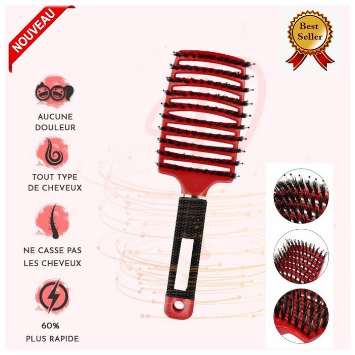 Brosse à cheveux Chengfa couleur aléatoire ( Rouge ou Rose)