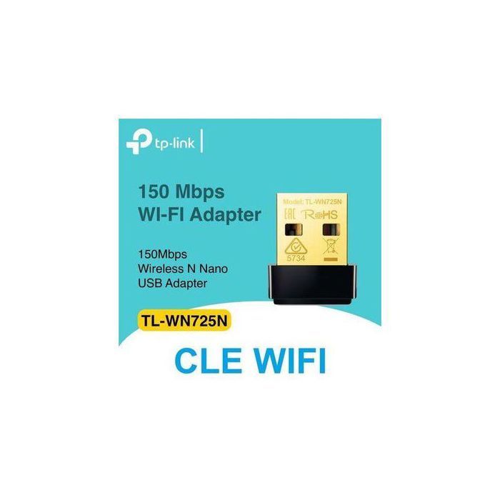 TP-Link TL-WN725N Clé WiFi N 150 Mbps, nano adaptateur USB wifi, dongle wifi