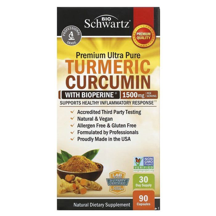rcumine de curcuma à la BioPerine, 1500 mg, 90 capsules