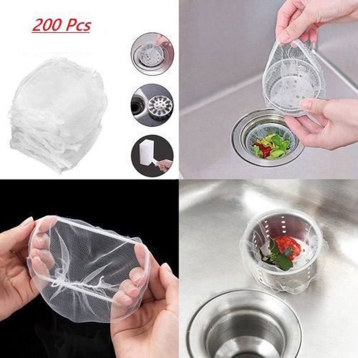 Filtres Jetables Pour évier De Cuisine Sacs à Ordures Antiblocage égouts 200 pcs