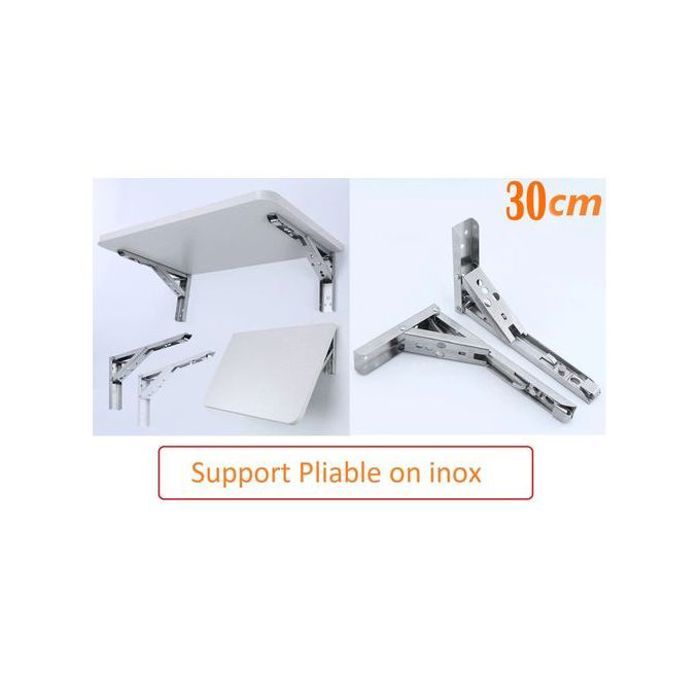 Support d'angle pliable en acier inoxydable