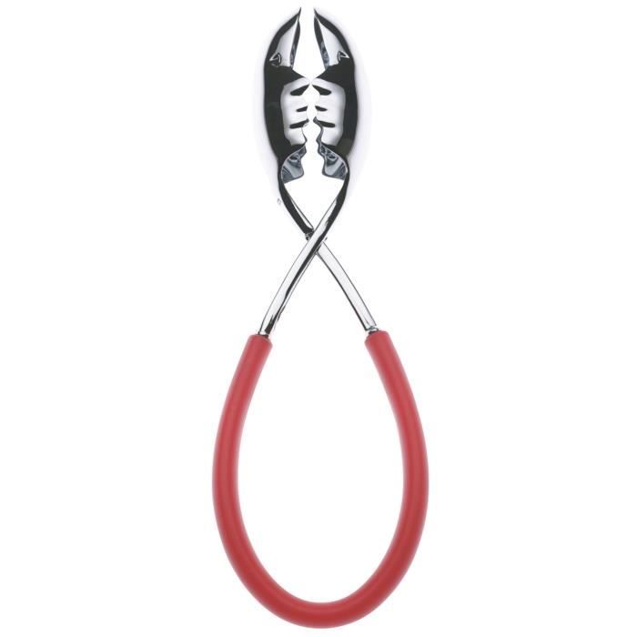 Pince à salade chromé KISS-Rouge