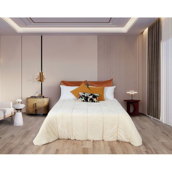 Couverture Double Face Extra Douce Portugal - Camel - 240x220cm