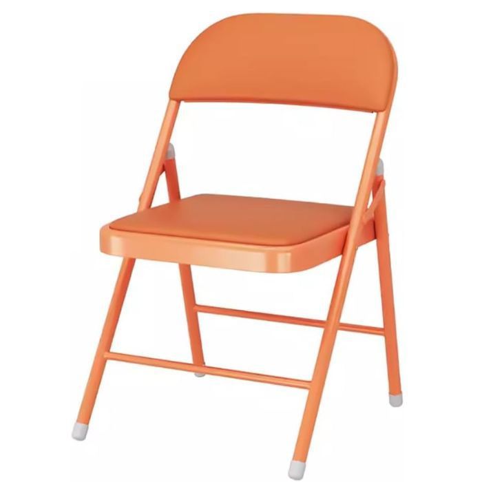 Chaise pliable - HOME DECO FACTORY - Orange - Confortable - Pratique - Pliable