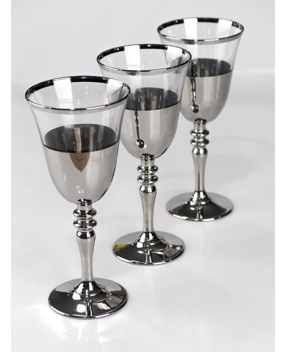 Set de 6 verres a champagne silver 270cc