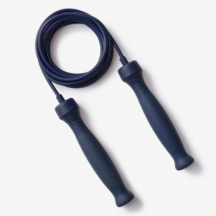 Corde à sauter - JR500 - Longueur ajustable 3m - Poignées en gomme - Fitness - Adulte