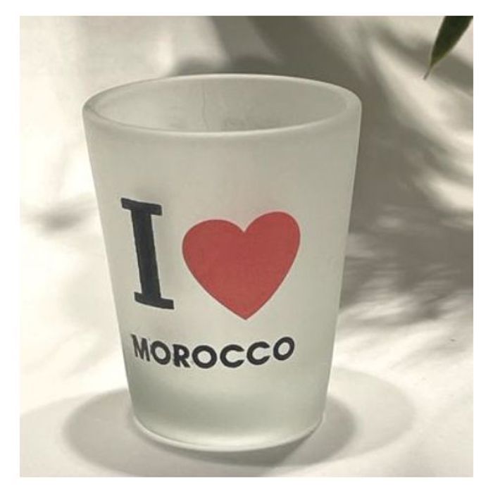 Verres à shot décoratifs givrés, motif marocain imprimé personnalisé
