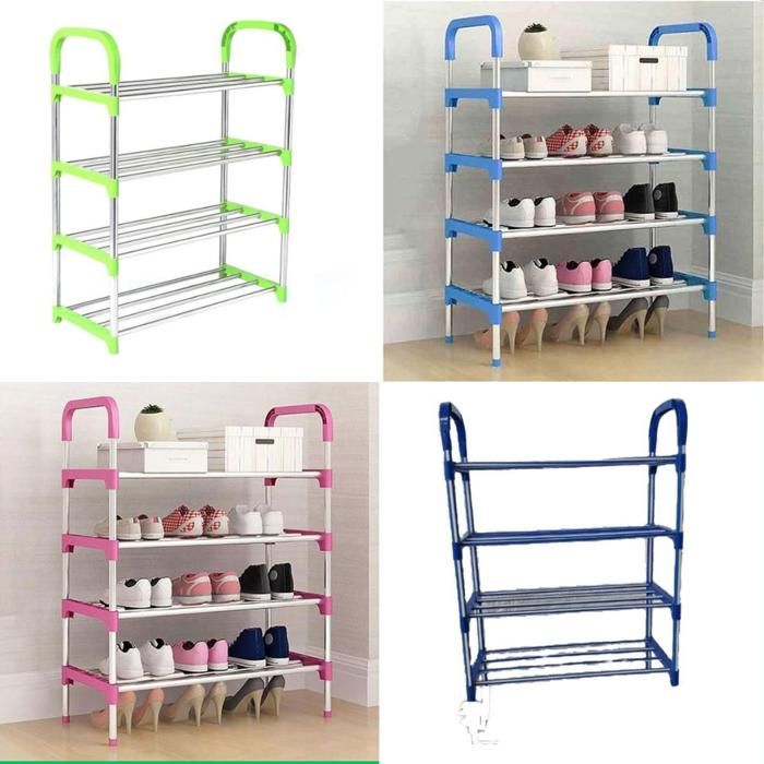Étagère à chaussures à 4 niveaux (Couleur aléatoire)
