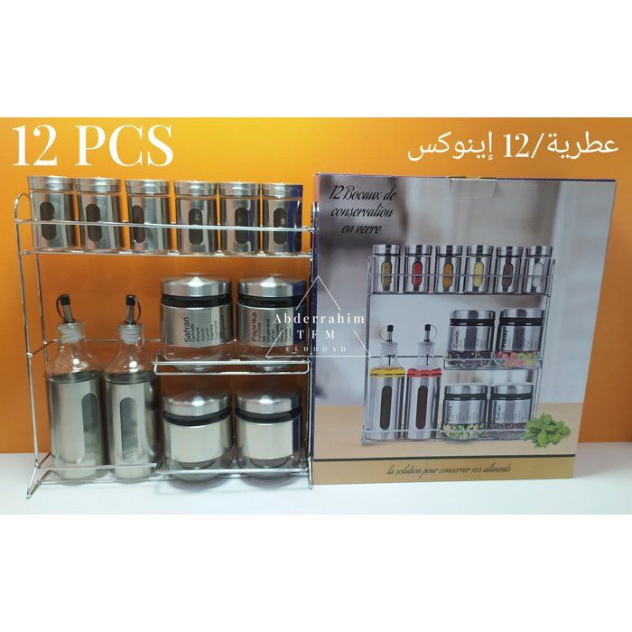 Lot de 12 Bocaux de Conservation en Inox – Hermétiques et Durables