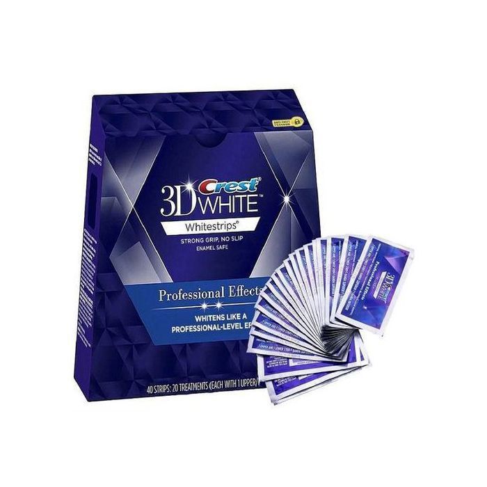Crest 3D Whitestrips professionnel effets 40 Bandes 20 traitements 20 jours