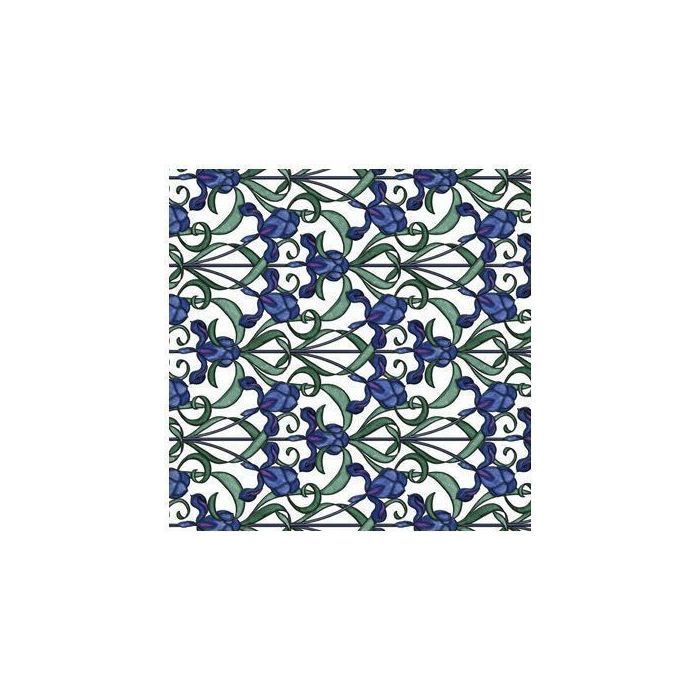 Adhésif décoratif pour vitre Flower bleu 200 x 45 cm fleurs