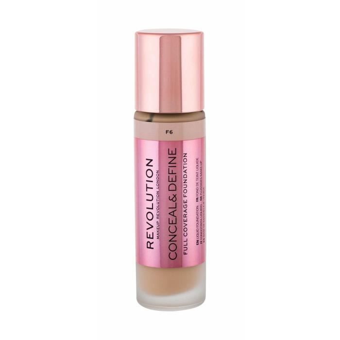Fond de teint - MAKE UP REVOLUTION - F6 - Haute couverture - Texture crémeuse - Tous types de peau