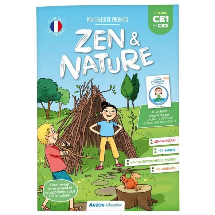 Cahier de vacances - Mon Cahier De Vacances Zen Et Nature - CE1 - CE2 - Toutes les matières