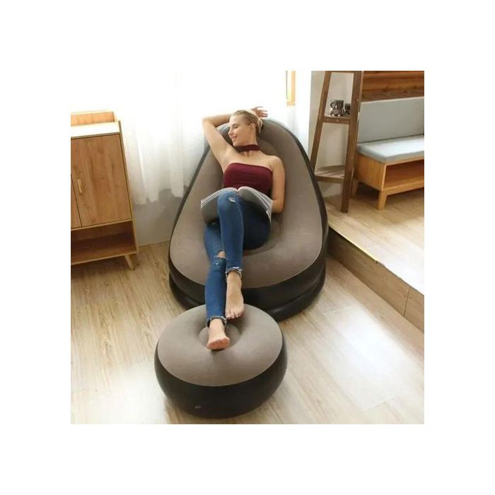 Canapé Gonflable et Repose-Pied. Fauteuil Gonflable Exterieur et Pouf Gonflable Exterieur COUSSIN DE CHAISE DE JARDIN