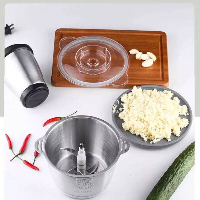Hachoir Electrique légumes viandes robot mixeur 2L INOX