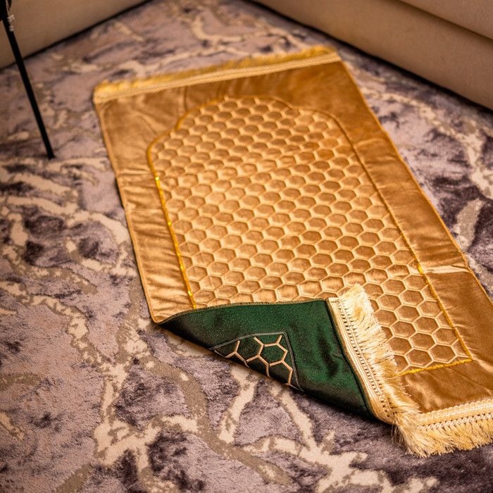 Tapis de prière - AL Nahla - Marron - Fibres naturelles - Motifs discrets - Style naturel
