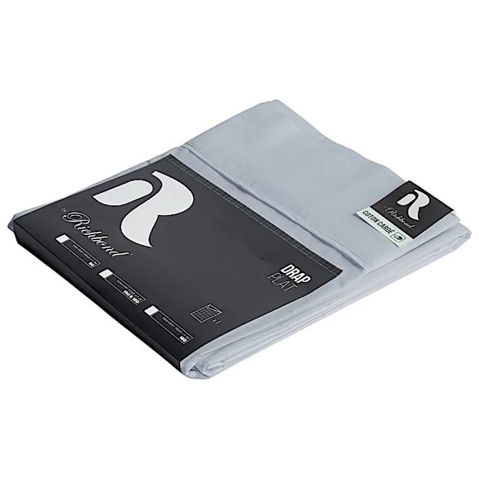 Drap plat en coton cardé 260X270cm bleu bébé - RICHBOND