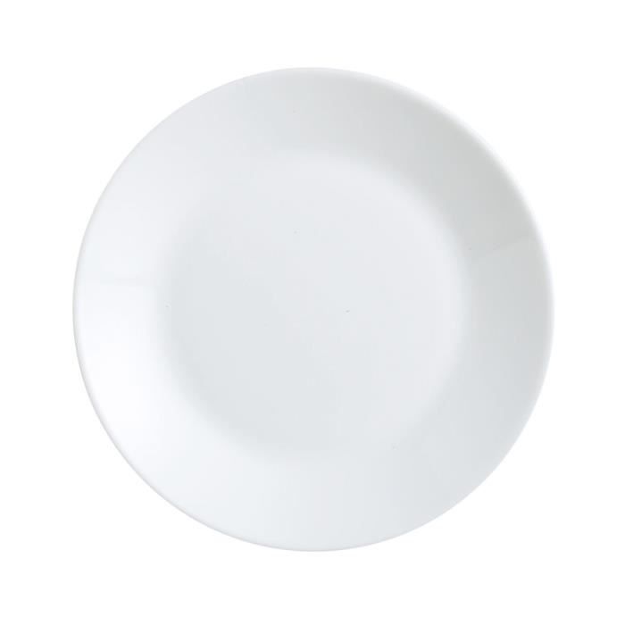 Assiette à dessert blanche 18 cm - Zélie - Arcopal Blanc