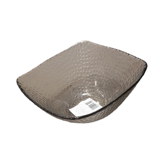 SALADIER EN VERRE 18,2X16,7X18,7CM COULEUR GRIS