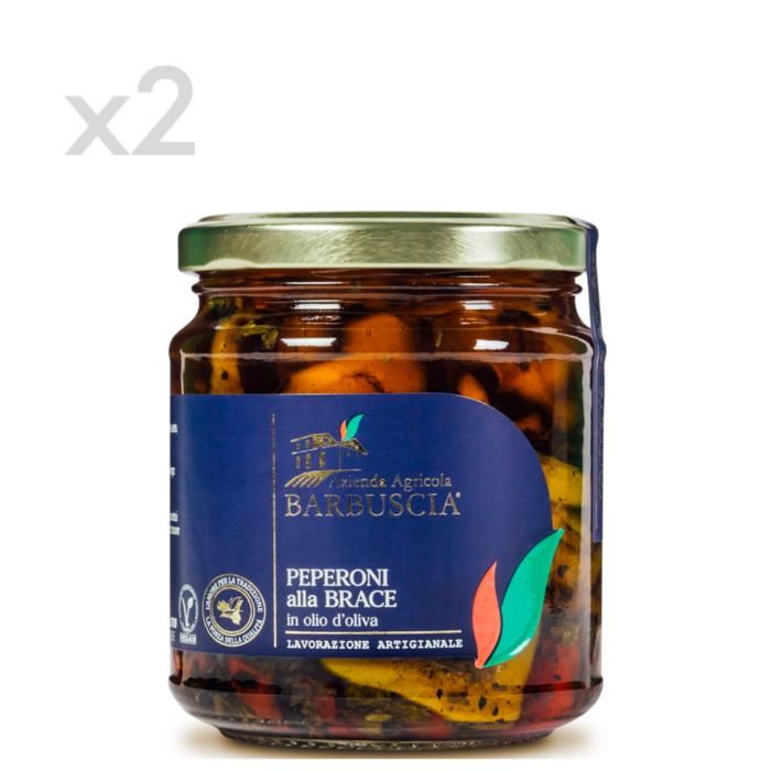 POIVRONS GRILLEE A'l'huile d'olive-280.Gr-BARBUSCIA