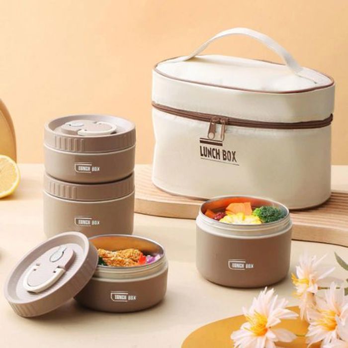 Lunch Box Isotherme - GENERIC - Acier Inoxydable - Étanche - Isolation 4h - Portable