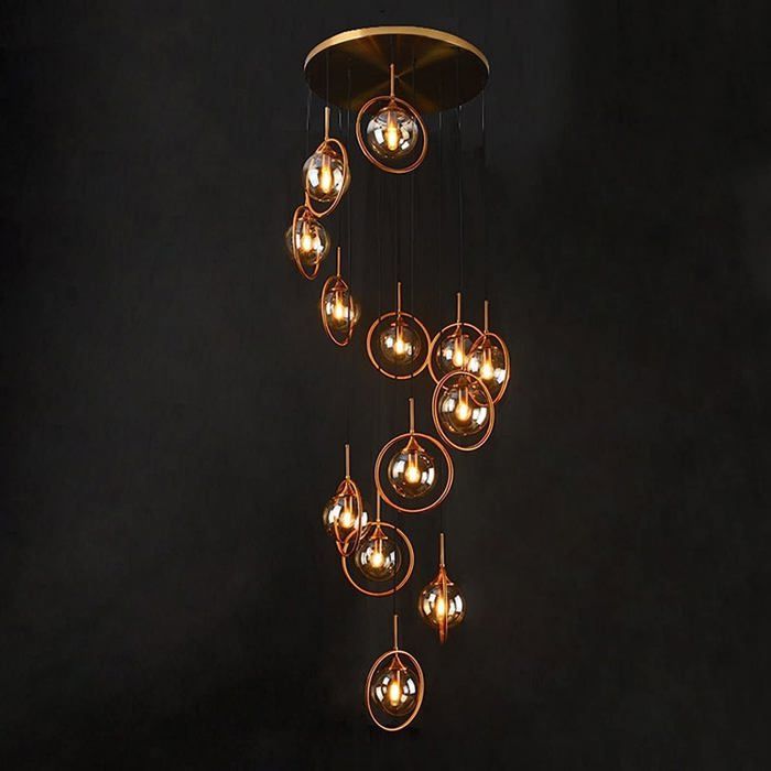 Suspension Lustra - Non spécifié - 13 Boules - 250 cm Hauteur Ajustable - Intérieur - Électrique