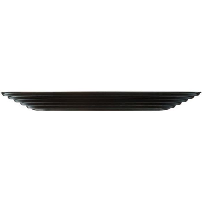 Assiette plate - Luminarc - Harena Noir - 25 cm - Verre trempé - Compatible lave-vaisselle