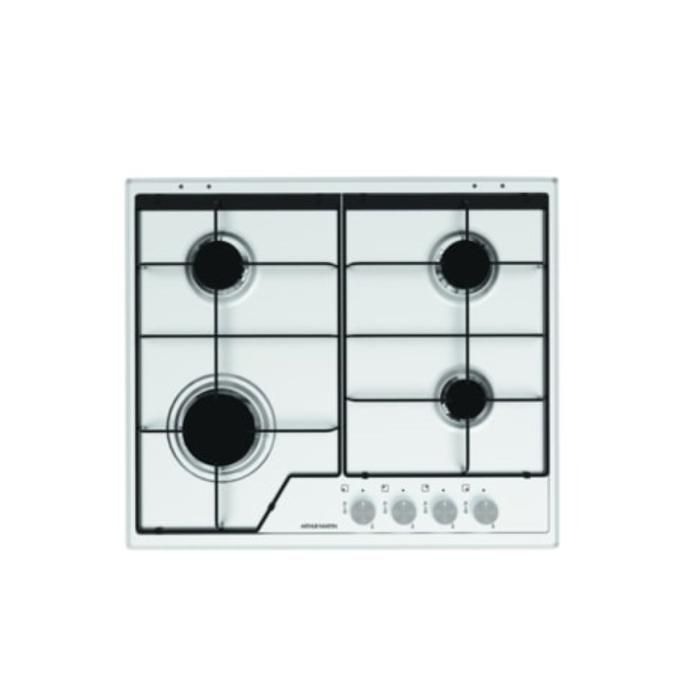 TABLE DE CUISSON GAZ Encastrable 60cm, Inox, 4 Feux, en émail