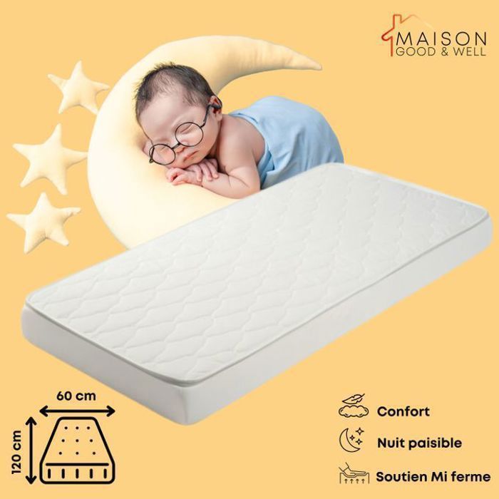 Matelas bébé  60 x 120 cm