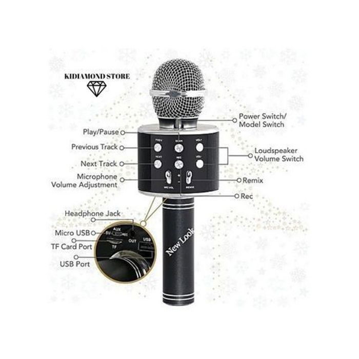 Microphone sans fil - Non spécifié - 4-en-1 - Bluetooth 4.1 - Compatible Android/iPhone/iPad/PC