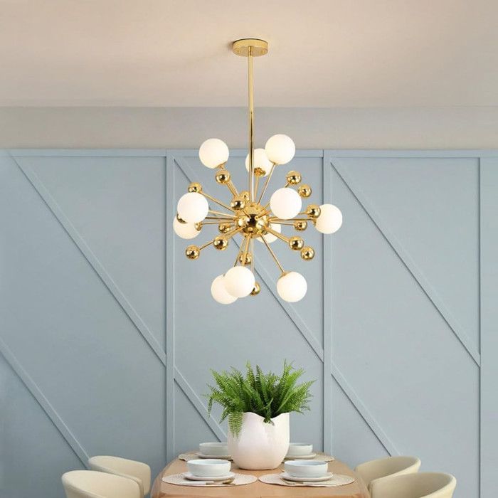 Suspension - BELLA - Aluminium - 11 Boules G9 - 58x70 cm - Intérieur