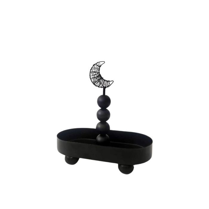 Plat à servir - Noname - Coupe Ovale 2269-1 - Métal noir - 19 cm x 10 cm - Design élégant