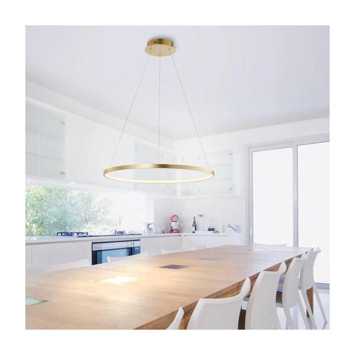 Suspension LED Télécommande Or – Luminosité & Couleur Réglables