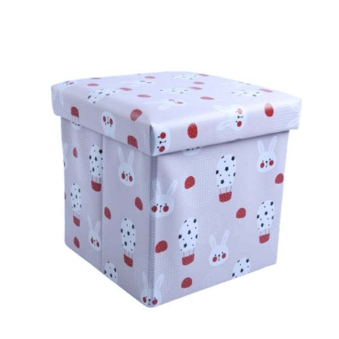 Pouf rangement enfant - GENERIC - Modèle 121201 - Multicolore - 30x30x30 cm - Design lapin