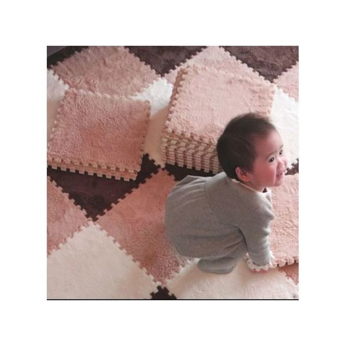 tapis puzzle chambre enfants en peluche bébé 10 pcs