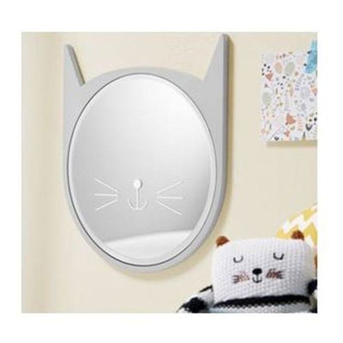 Tchibo Miroir décoratif en forme de chat pour chambre d'enfants 25 cm