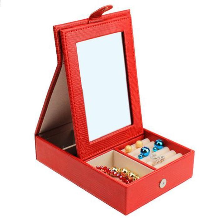 Boîte Pour Ranger Bijoux Fantaisie Avec Miroir