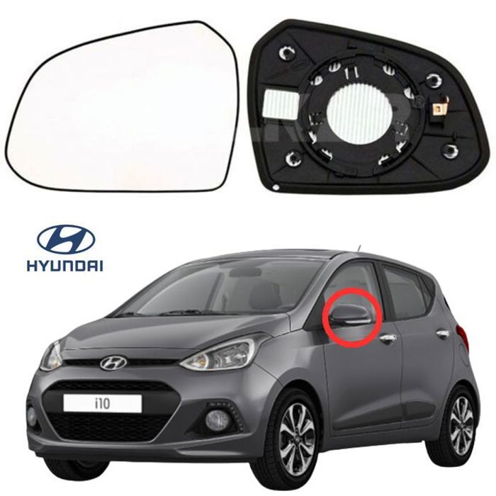 Verre Retroviseur Gauche pour Hyundai I10