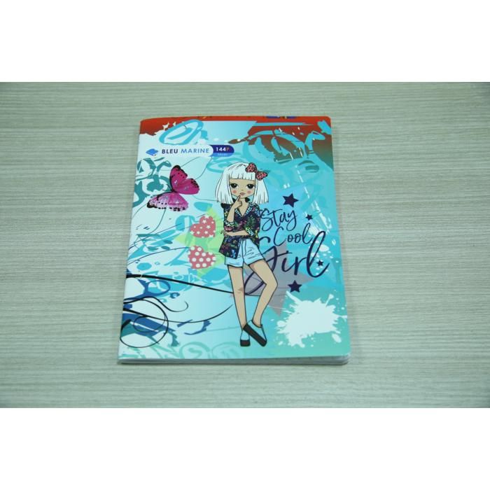 Cahier - BLEU MARINE - 144 pages - 17x22 cm - 60 g - Couverture bleu marine
