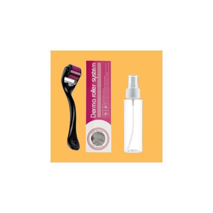 Derma Roller Rouleau à microaiguilles en titane 0.5mm original+Flacons Vaporisateur Vide 60ml