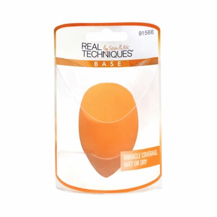 Éponge de maquillage - Real Techniques - Miracle base - Mousse révolutionnaire - Fini lisse - Sans latex