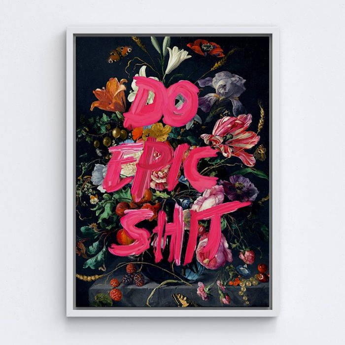 Tableau - DO PEIC SHIT - 100 X 75 CM - Cadre Blanc