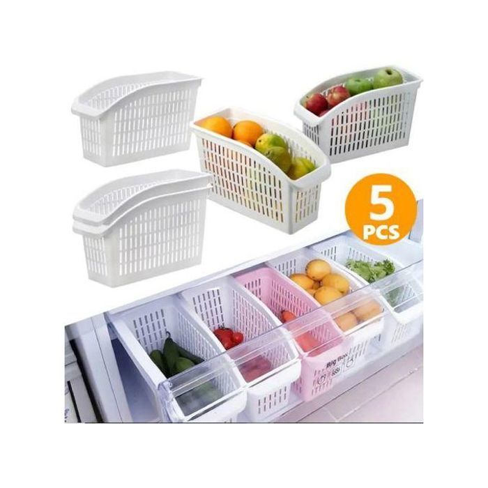Panier de Rangement pour Réfrigérateur - 5 Pièces