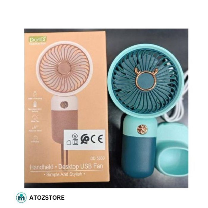 ventilateur à main USB charge Rechargeable avec 3 vitesse, DianDi, Couleur aléatoir