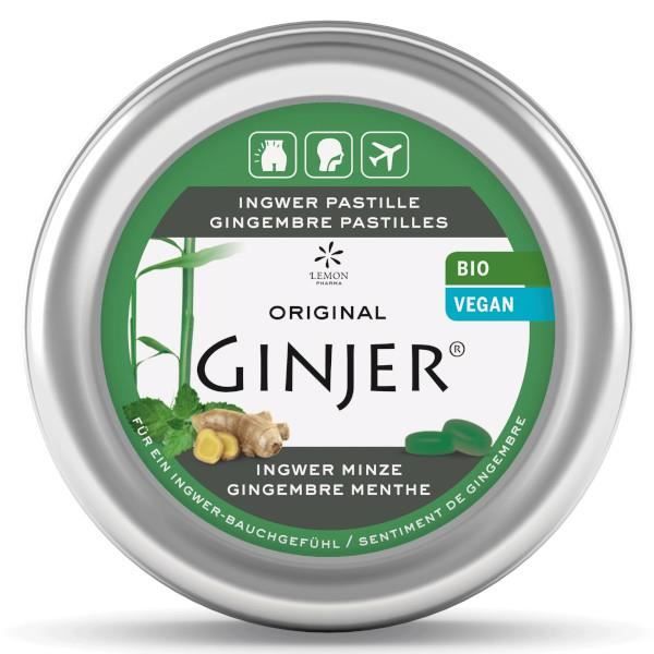 Lemon Pharma Ginjer Pastilles Gingembre Goût Menthe Bio 40g