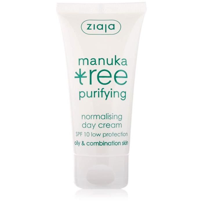 Crème de Jour - ZIAJA - Manuka Tree - 50 ml - Peaux grasses - Effet matifiant - Sans parabène