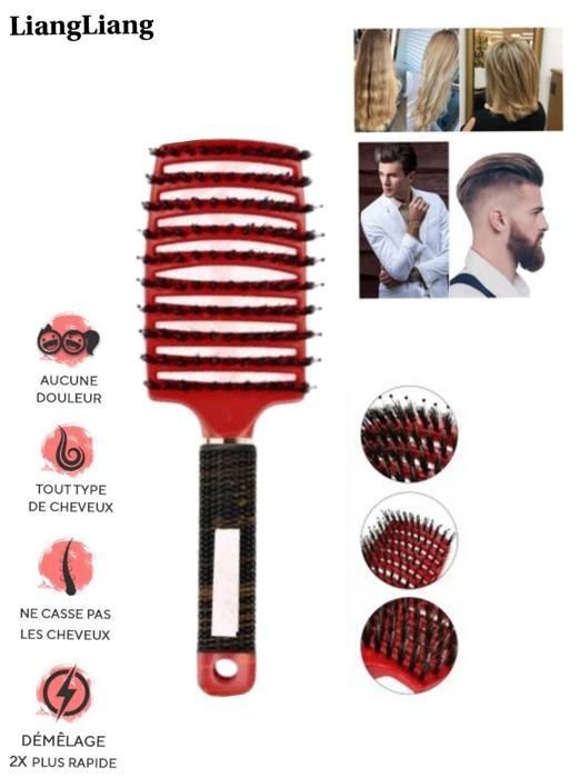 Brosse à Cheveux, LiangLiang Brosse démêlante démêlante anti-Casse et anti-Nœuds.