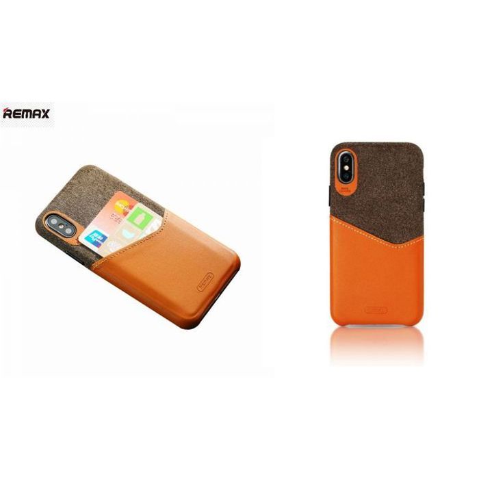 Remax Hiran Case coque effet cuir Tissu Porte Carte pour iphone Xr