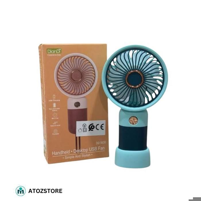Mini ventilateur à main USB charge Rechargeable avec 3 vitesse, DianDi, Couleur aléatoir