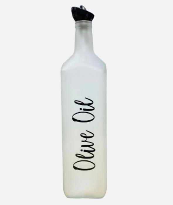 bouteille carré d'huile et vinaigre,huile d'olive 1 lt